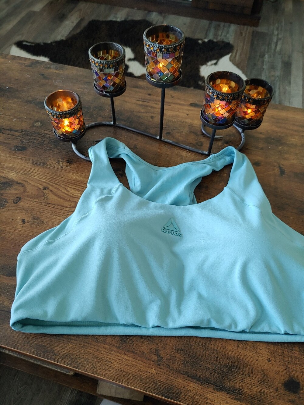 Like New Reebok Blue Padded XXL Wirefree Super Soft Sports Bra - Picture 8 of 12